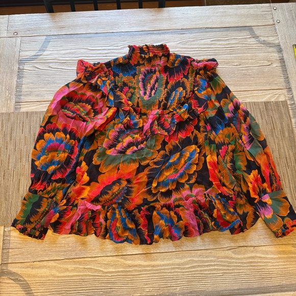 FARM Rio Tops - Farm Rio turtleneck floral blouse